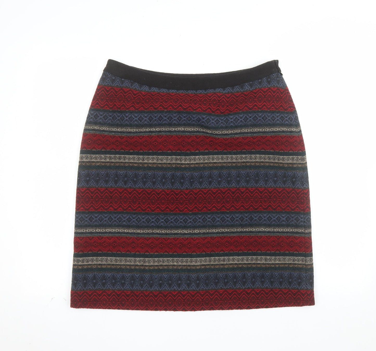 Laura Ashley Women’s Multicoloured Wool Blend Pencil Skirt Size 12