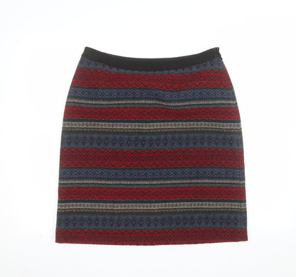 Laura Ashley Women’s Multicoloured Wool Blend Pencil Skirt Size 12