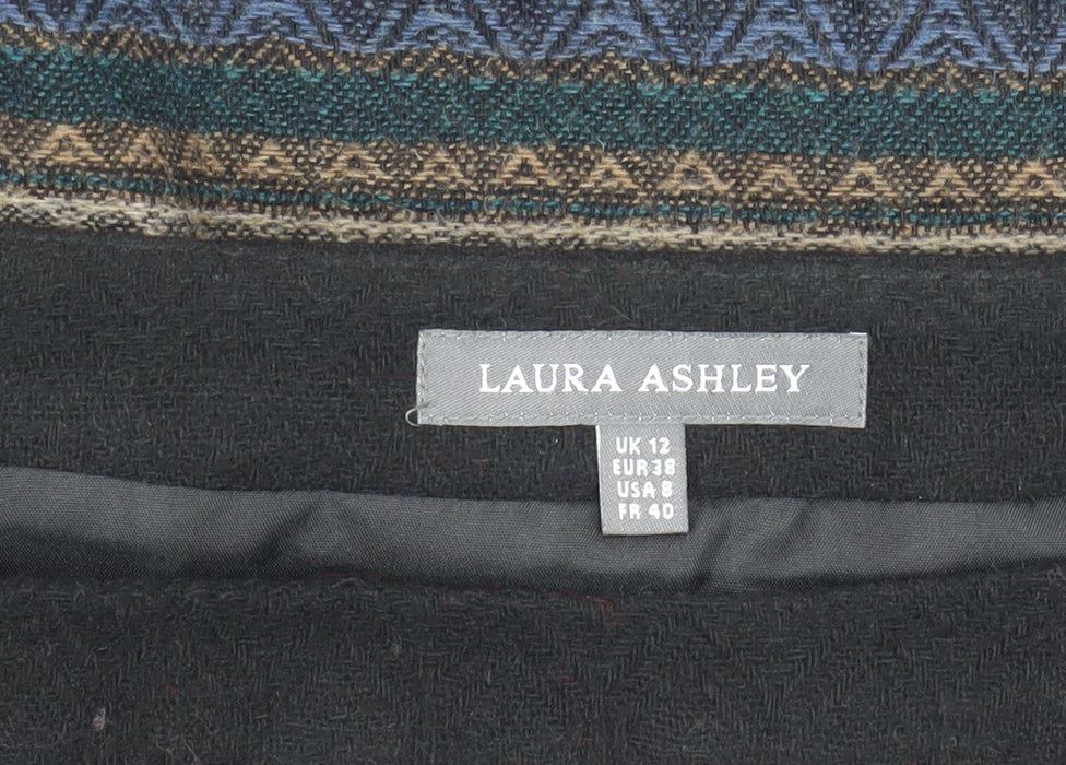Laura Ashley Women’s Multicoloured Wool Blend Pencil Skirt Size 12