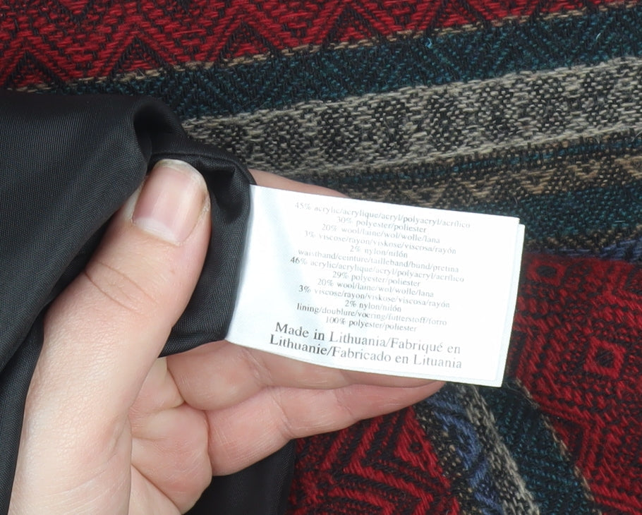 Laura Ashley Women’s Multicoloured Wool Blend Pencil Skirt Size 12