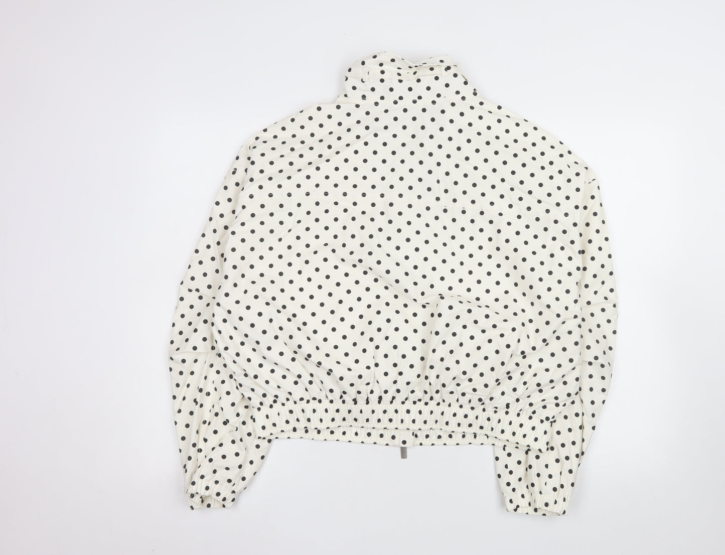 Marks and Spencer Womens Ivory Polka Dot Bomber Jacket Size S