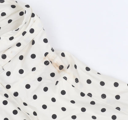 Marks and Spencer Womens Ivory Polka Dot Bomber Jacket Size S