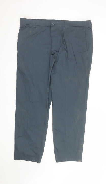Marks and Spencer Autograph Mens Blue Regular Fit Chino Trousers 40/29
