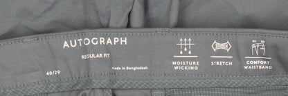 Marks and Spencer Autograph Mens Blue Regular Fit Chino Trousers 40/29