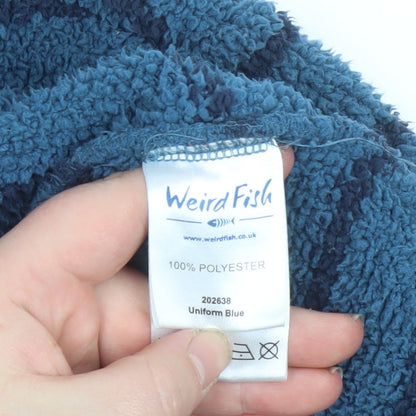 Weird Fish Women’s Blue Striped Pullover Fleece Sweatshirt Size 20