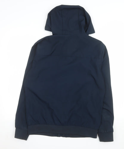 Jack & Jones Men's Blue Hooded Windbreaker Jacket Size M
