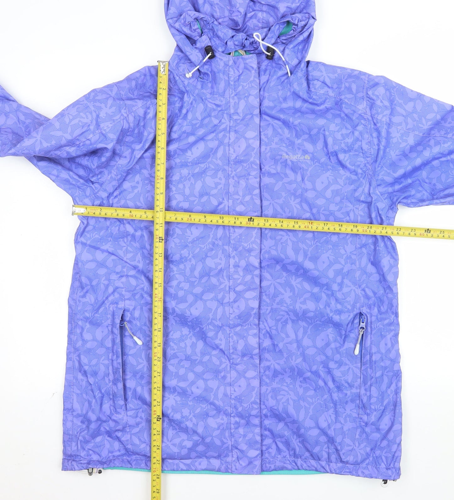 Regatta Women's Purple Waterproof Hooded Rain Jacket UK 16