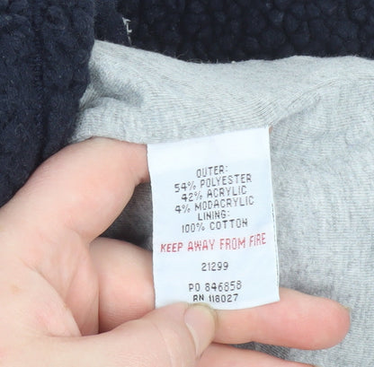 Mini Boden Boys Blue Fleece Lined Zip Jacket 5-6 Years