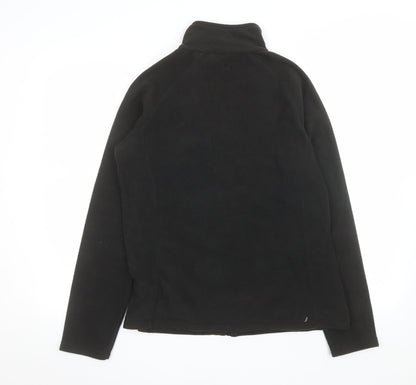 Mountain Warehouse Women's Black Fleece Jacket Size 12 Full Zip Lightweight