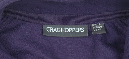 Craghoppers Womens Purple Fleece Jacket Size 14 Full Zip Outdoor Warm Layer
