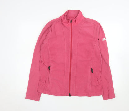 Adidas Women’s Pink Fleece Full Zip Jacket Size L