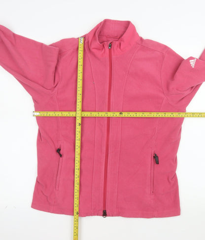 Adidas Women’s Pink Fleece Full Zip Jacket Size L