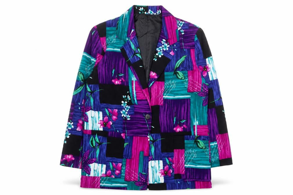 BFA Classics Womens Multicoloured Floral Single-Breasted Blazer Size L