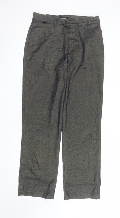Ascari Women's Grey Chino Trousers Size 14 Stretch Cotton Blend