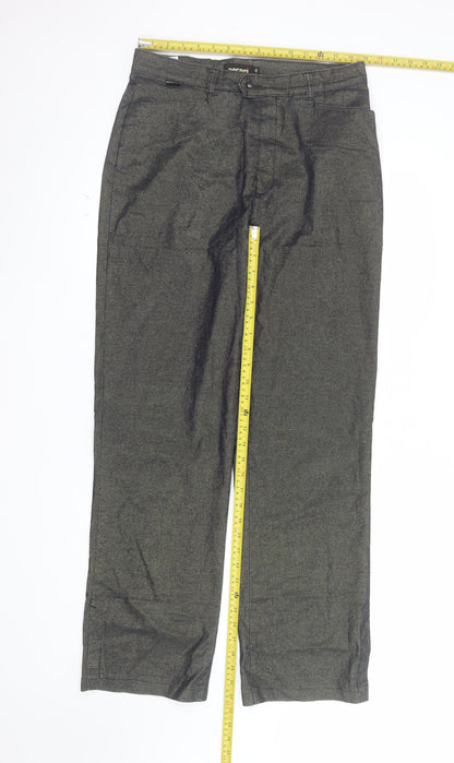 Ascari Women's Grey Chino Trousers Size 14 Stretch Cotton Blend