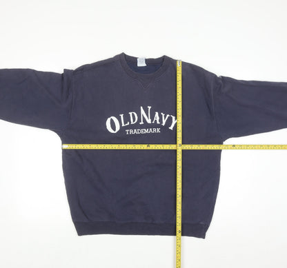 Old Navy Men's Blue Pullover Crew Neck Graphic Sweatshirt Size M