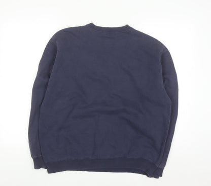 Old Navy Men's Blue Pullover Crew Neck Graphic Sweatshirt Size M