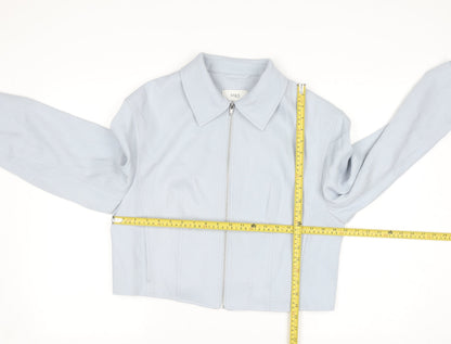 Marks and Spencer Womens Blue Cropped Zip Jacket Size 14