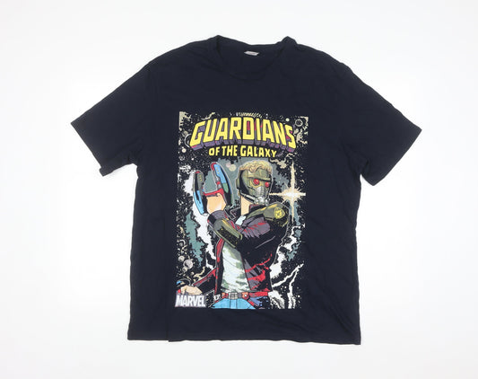George Marvel Guardians of the Galaxy Navy T-Shirt Mens XL Cotton