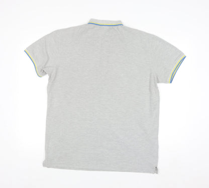 Fred Perry Mens Grey 2XL Polo Shirt Preppy Cotton Classic Style