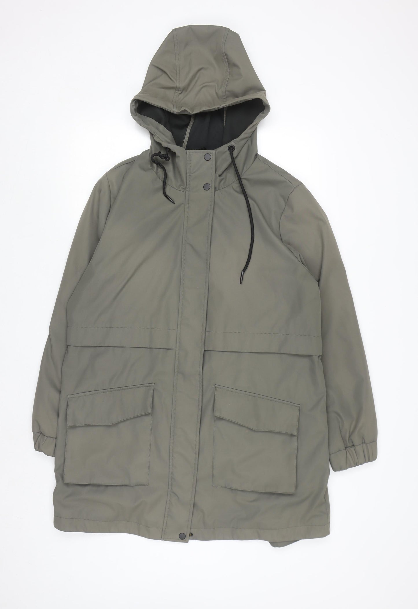 Dunnes Stores Women’s Khaki Hooded Waterproof Parka Coat Size 18