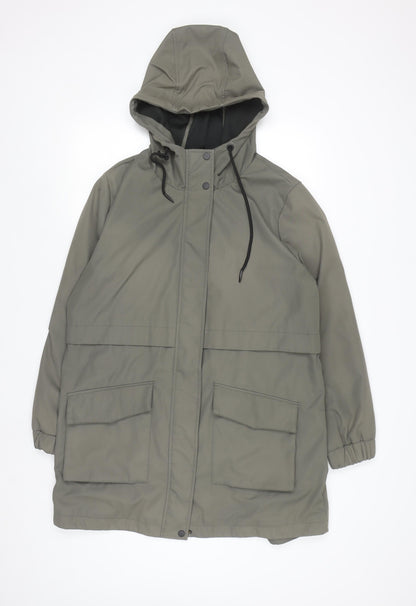 Dunnes Stores Women’s Khaki Hooded Waterproof Parka Coat Size 18