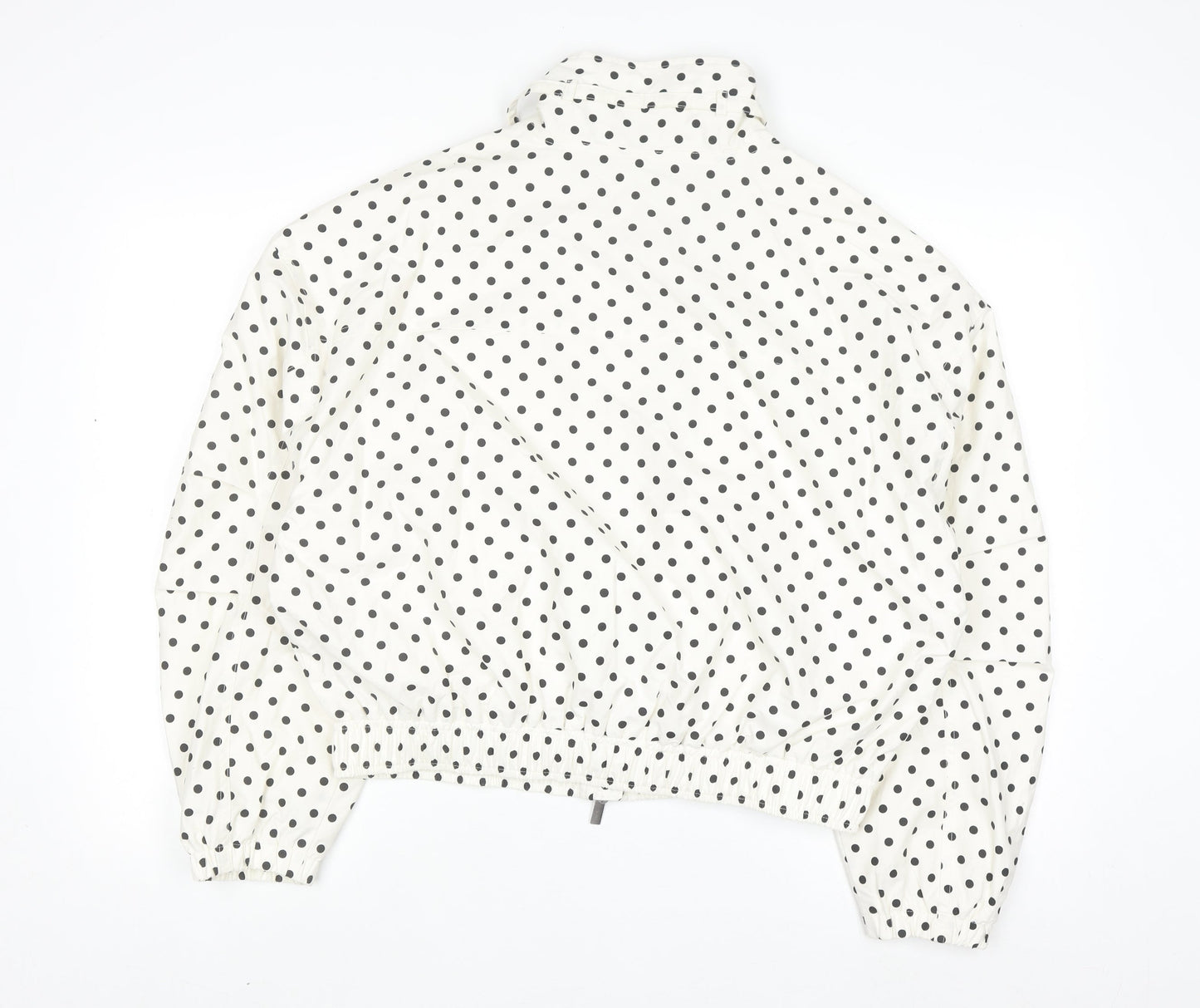 Marks and Spencer Women's White Polka Dot Windbreaker Jacket Size S