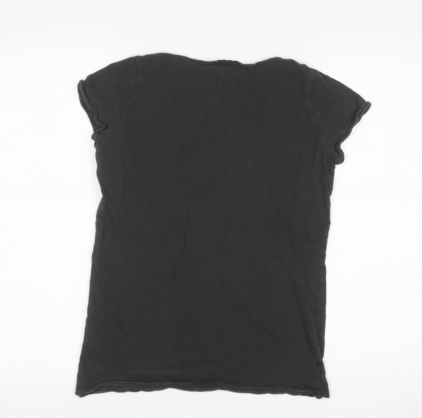 Amplified Women Black Metallica Graphic Cotton T-Shirt Size S