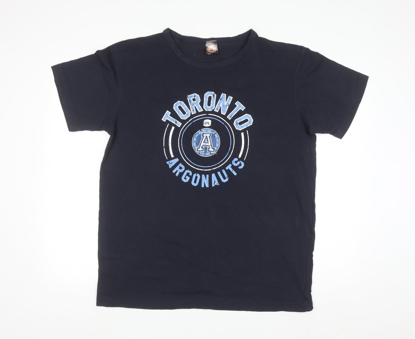Sogo Mens Navy Toronto Argonauts Graphic Print Cotton T-Shirt XL