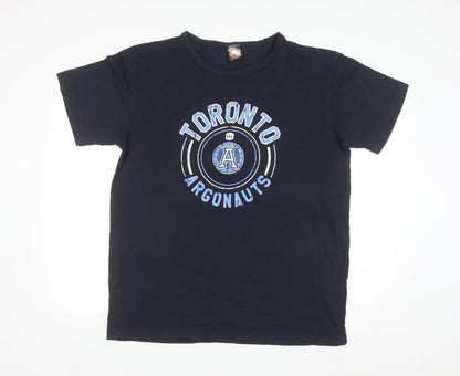 Sogo Mens Navy Toronto Argonauts Graphic Print Cotton T-Shirt XL