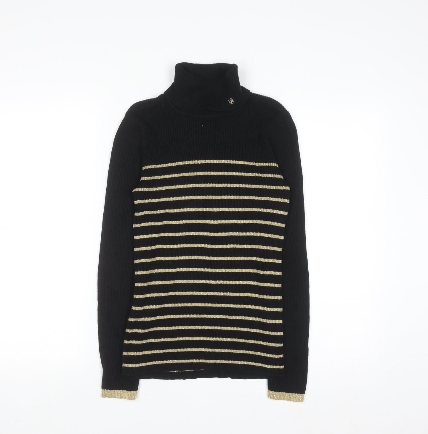 Womens UK Size M Ralph Lauren Black Pullover Jumper