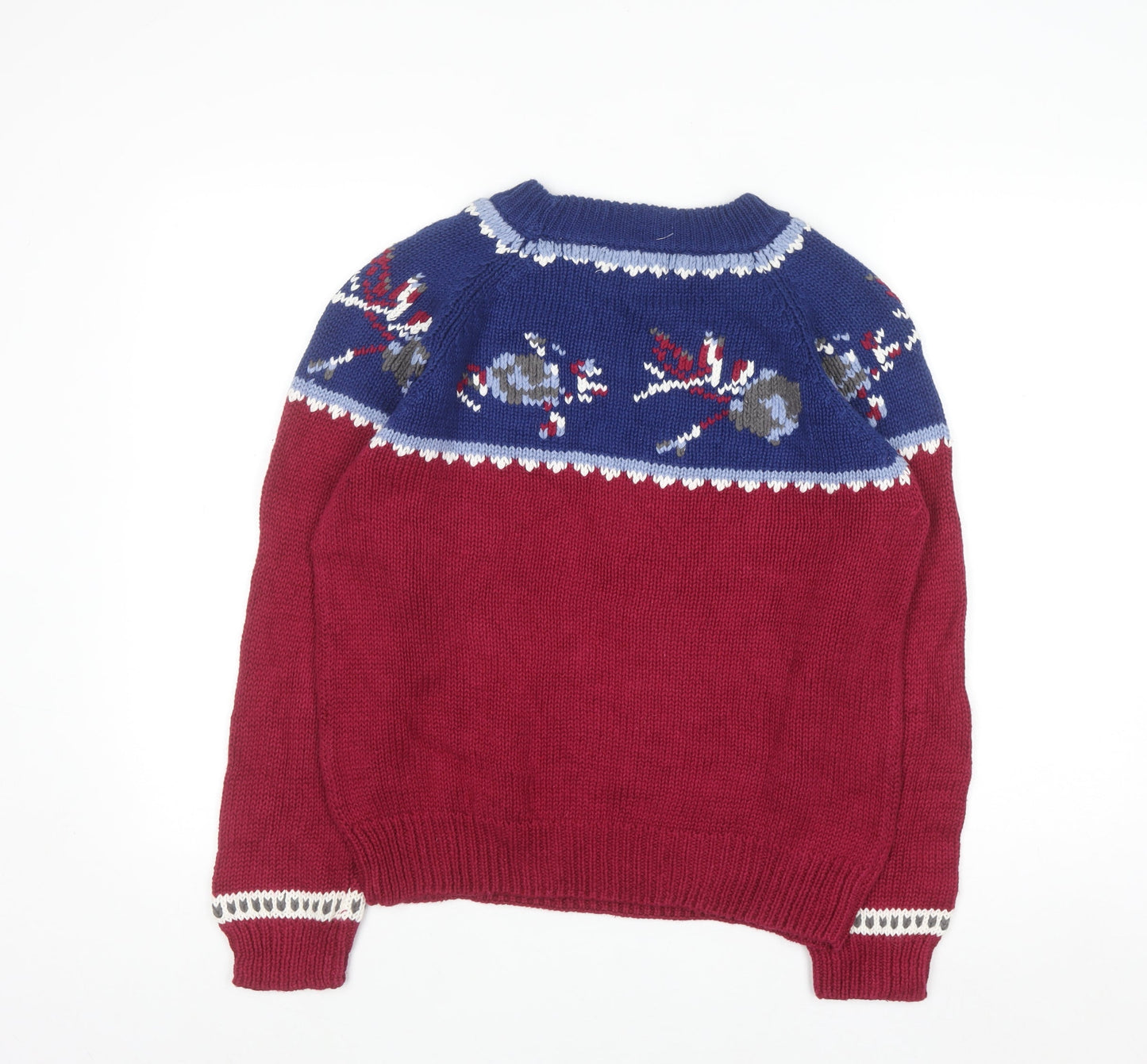Persuasion Women Red Christmas Fair Isle Knit Jumper Size S