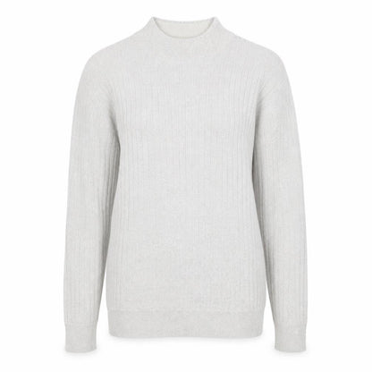 P'Galli Womens Silver Mock Neck Knit Pullover Jumper Size M