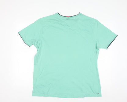 Slazenger Men's Green L Crew Neck Cotton Short Sleeve T-Shirt