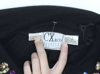 CX & CO Women's Black Off Shoulder Beaded Bodysuit Size 8