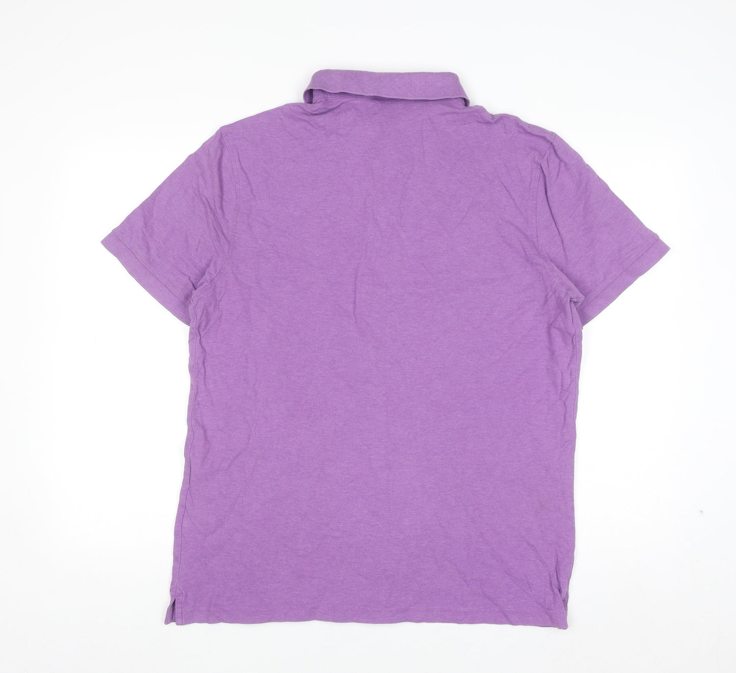 Charles Tyrwhitt Men's Purple Cotton Stretch Polo Shirt Size L
