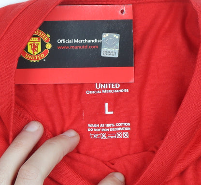 Manchester United Men’s Red Champions 2013 Cotton T-Shirt Size L