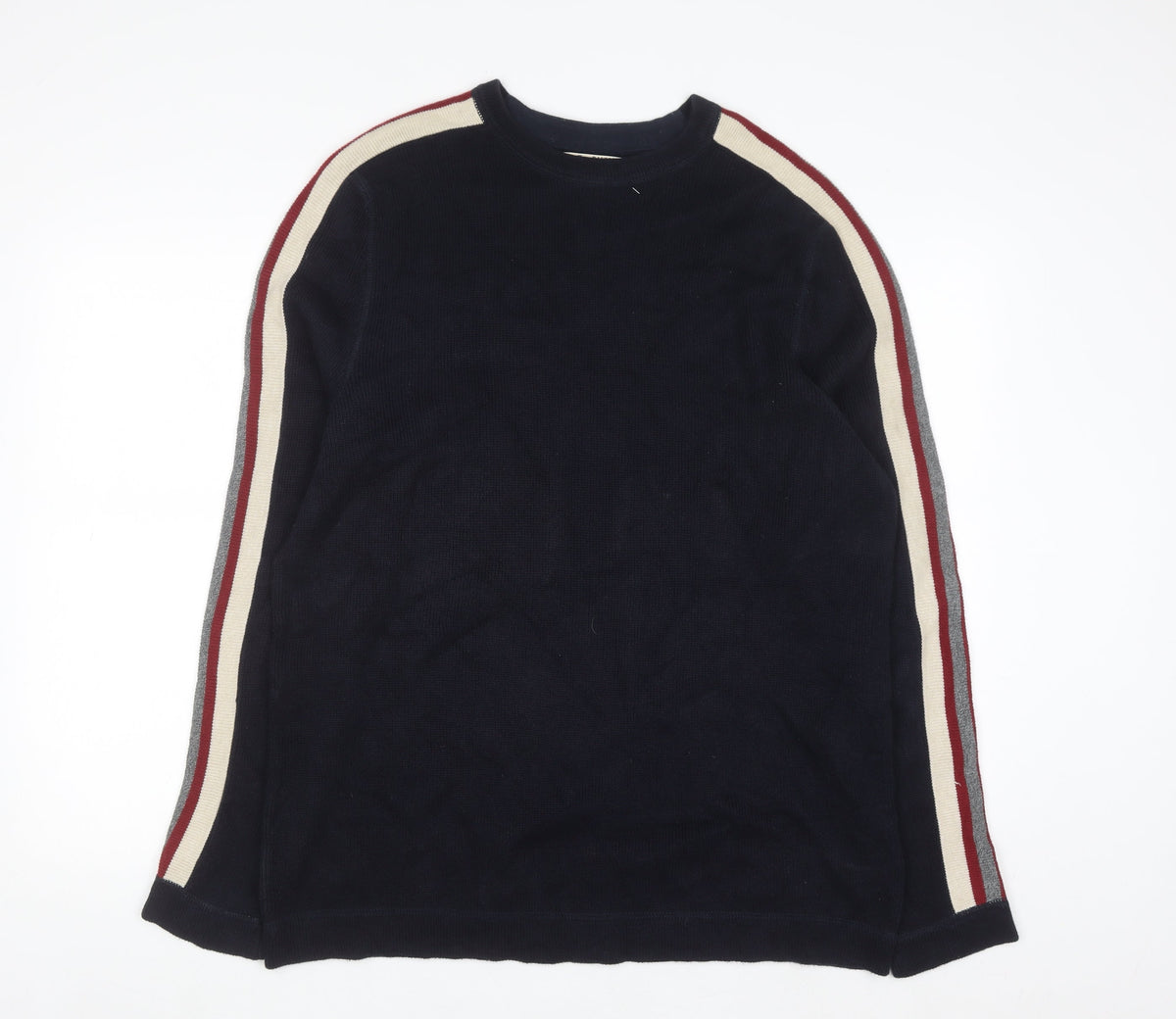 Eddie Bauer Men's Blue Cotton Crew Neck Pullover Jumper L