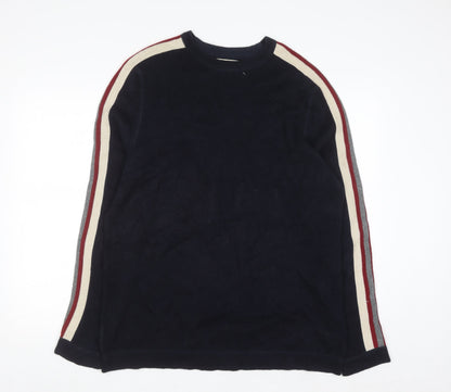 Eddie Bauer Men's Blue Cotton Crew Neck Pullover Jumper L