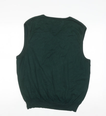Ralph Lauren Polo Golf Mens Green Cotton Sleeveless V-Neck Vest XL