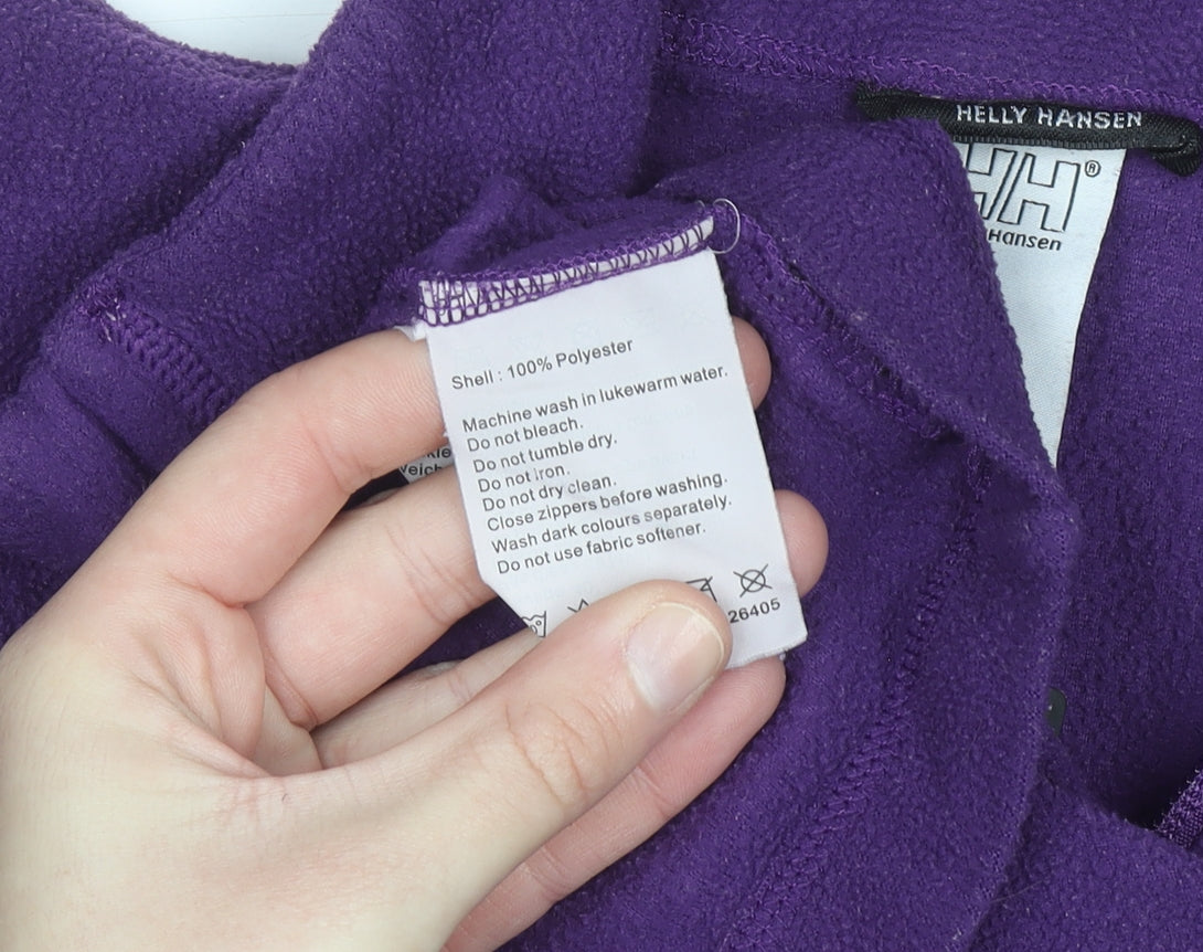 Helly Hansen Women's Purple Fleece Pullover Sweatshirt L 1/2 Zip