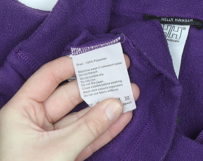 Helly Hansen Women's Purple Fleece Pullover Sweatshirt L 1/2 Zip
