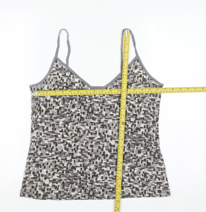 Marks and Spencer Women Grey Geometric Camisole Top Size 14