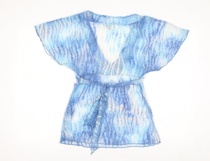Marks and Spencer Per Una Women’s Blue Sheer Wrap Blouse Size 10