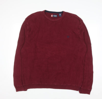 Mens UK Size XL Chaps Red Pullover Jumper