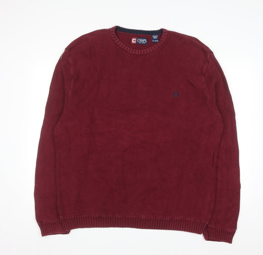 Mens UK Size XL Chaps Red Pullover Jumper