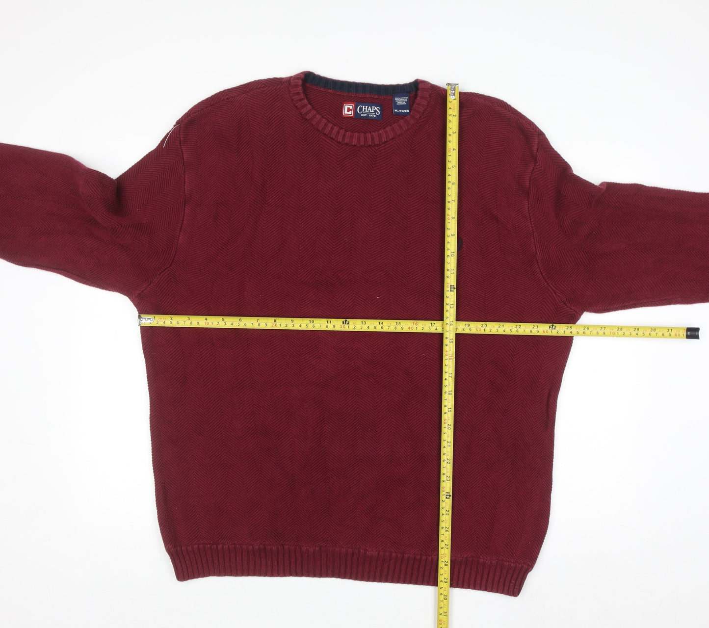 Mens UK Size XL Chaps Red Pullover Jumper