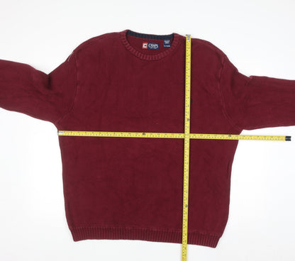 Mens UK Size XL Chaps Red Pullover Jumper