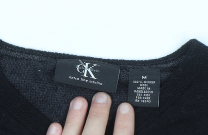 Mens UK Size M Calvin Klein Black Pullover Jumper