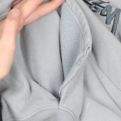 Stussy Men's Blue Pullover Hoodie Medium Cotton Fleece Sweatshirt